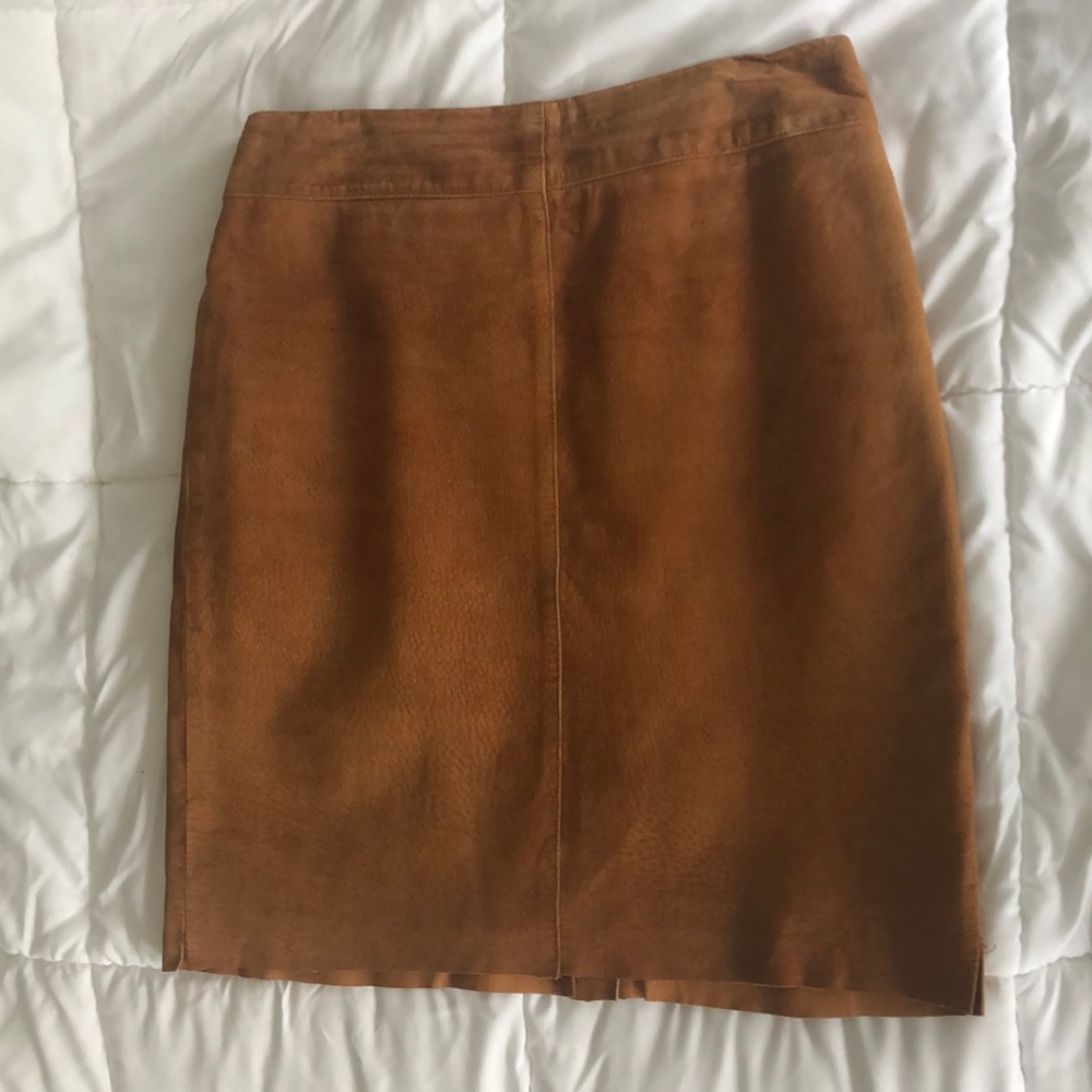 Brown Leather Skirt